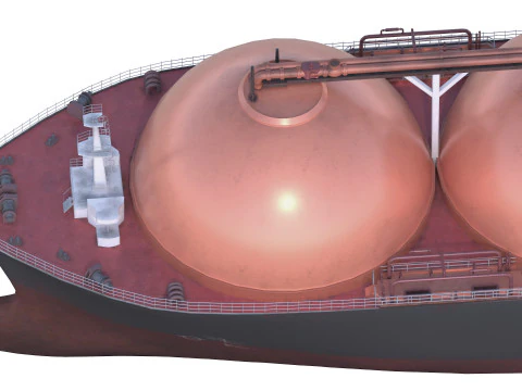 LNG Tanker Cargo Tanker Gas Carrier ship 3D Model