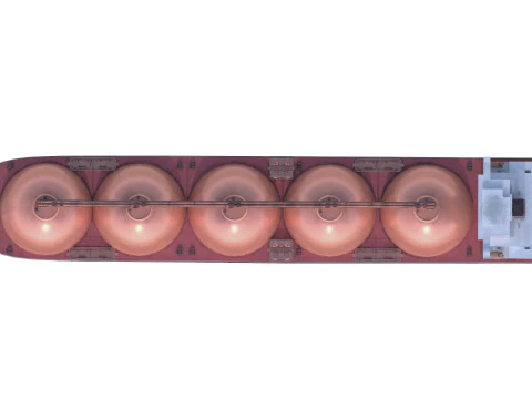 LNG Tanker Cargo Tanker Gas Carrier ship 3D Model