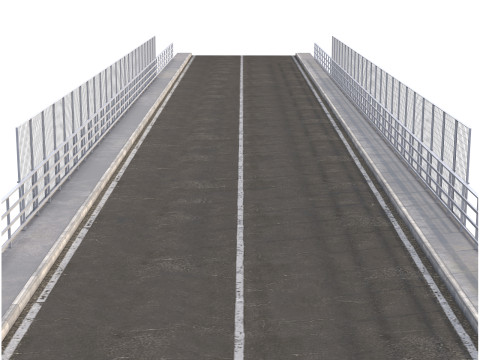 道路の下の橋のコンクリート 3Dモデル
