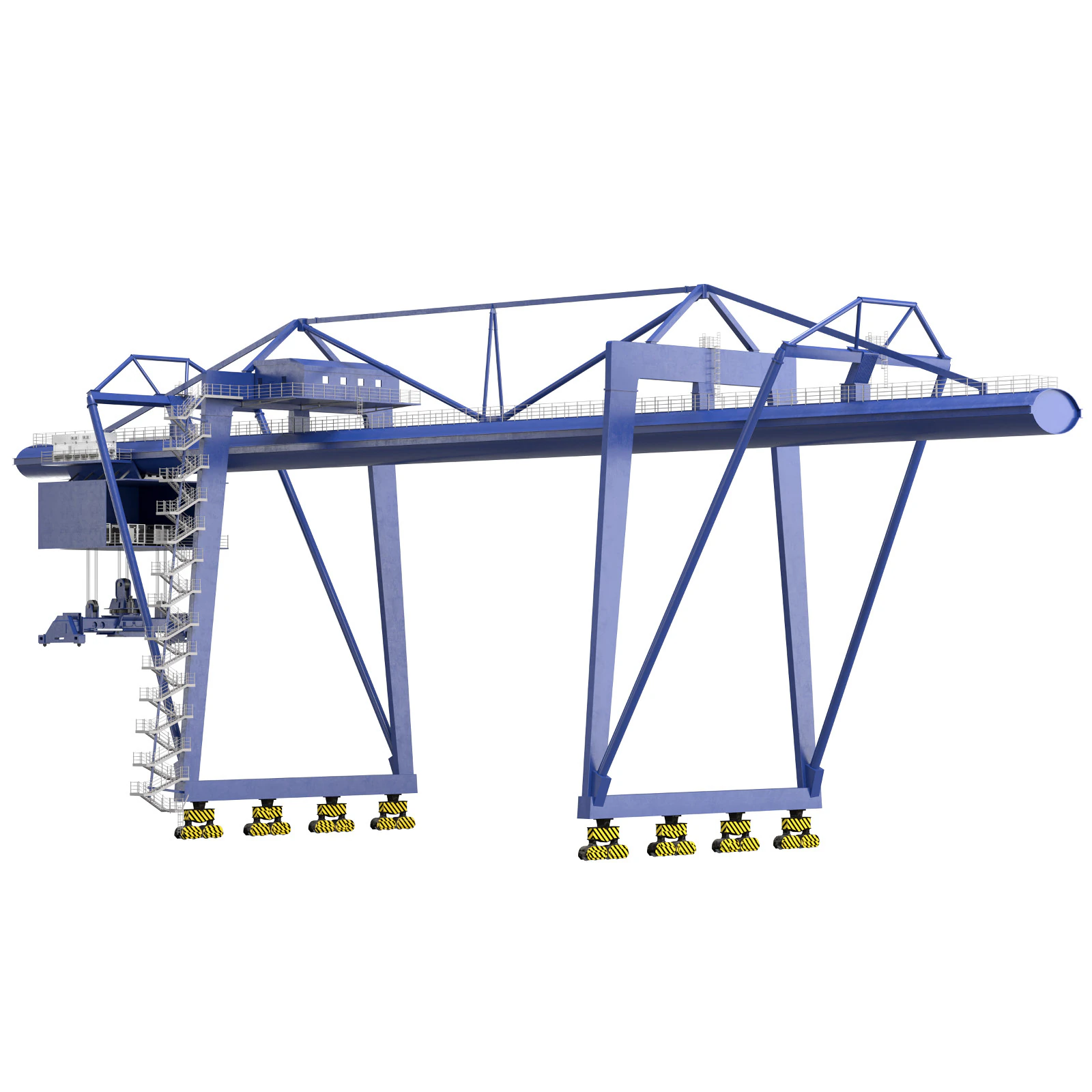 Container RTG Gantry Cargo Crane 3D Model .c4d .max .obj .3ds .fbx .stl .blend 