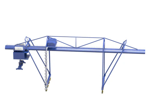Container RTG Gantry Cargo Crane 3D Model