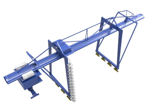 Container RTG Gantry Cargo Crane 3D Model