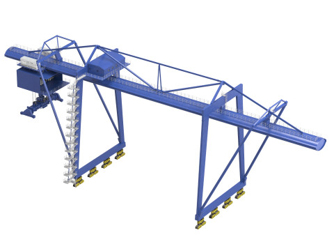 Grue de chargement à portique pour conteneur RTG Modèle 3D
