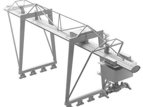 Grue de chargement à portique pour conteneur RTG Modèle 3D