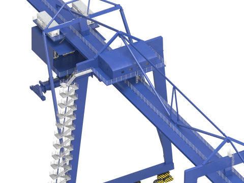 Container RTG Gantry Cargo Crane 3D Model