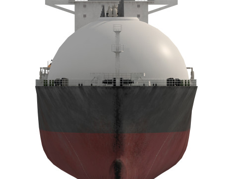 LNG Tanker Cargo Gas Carrier ship 3D Model