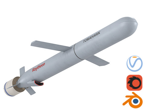 Blok rakietowy manewrujący Tomahawk Land Attack V Model 3D