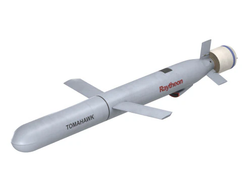 Tomahawk Land Attack Cruise Missile Rocket Block V 3D Model