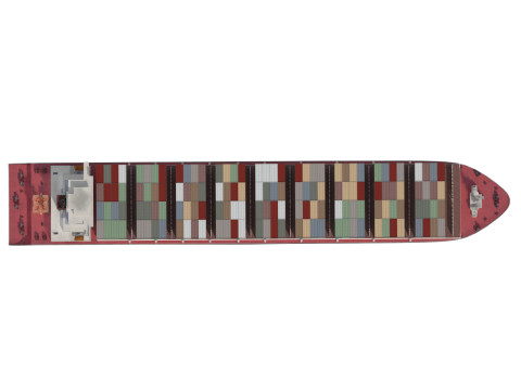 कार्गो कंटेनर जहाज विस्तृत लोपोली 082 एपी 3D मॉडल