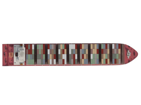 Nave portacontainer da carico dettagliata Lowpoly 082 AP Modello 3D