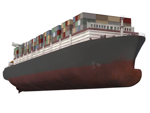 Nave portacontainer da carico dettagliata Lowpoly 082 AP Modello 3D