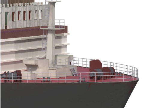 Nave portacontainer da carico dettagliata Lowpoly 082 AP Modello 3D