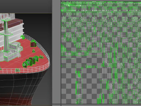 Nave portacontainer da carico dettagliata Lowpoly 082 AP Modello 3D