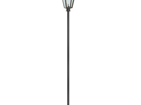 French Quarter Post Mount Gas Lantern 3D Model