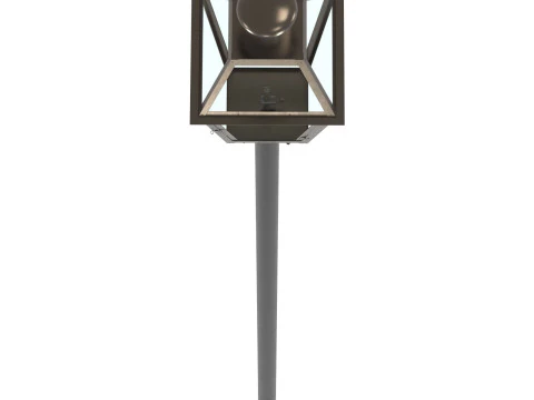 French Quarter Post Mount Gas Lantern 3D Model