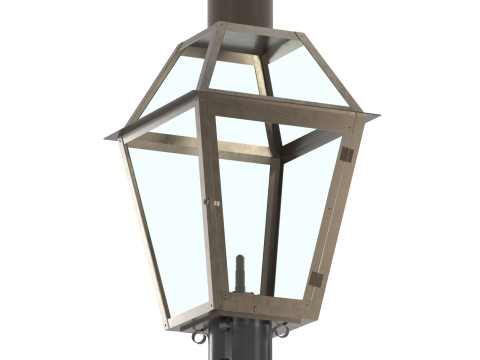 Lanterne à gaz à montage sur poteau du quartier français Modèle 3D