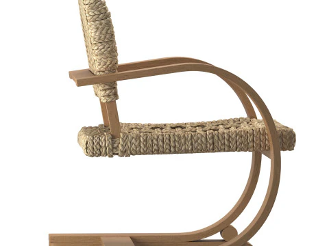 Bali Chair U shaped Light Oak 3D Model