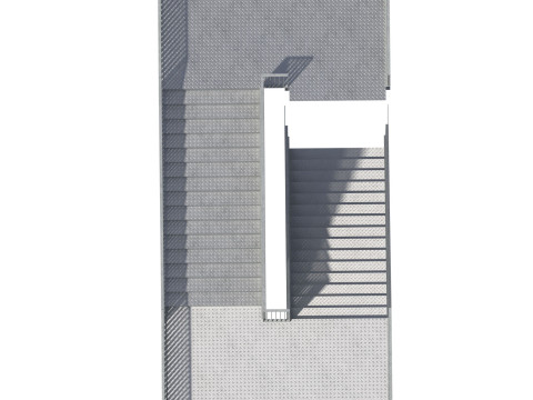 Conjunto de construtor de escada industrial modular de metal Modelo 3D