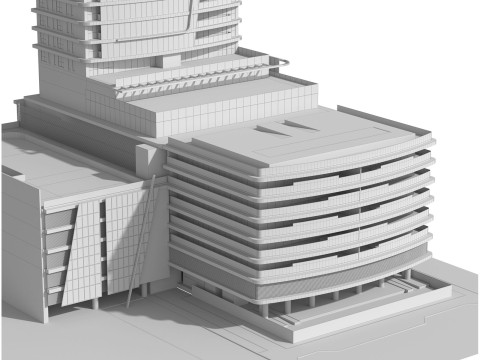 Generic High Rise building for exterior city scene 3D Model