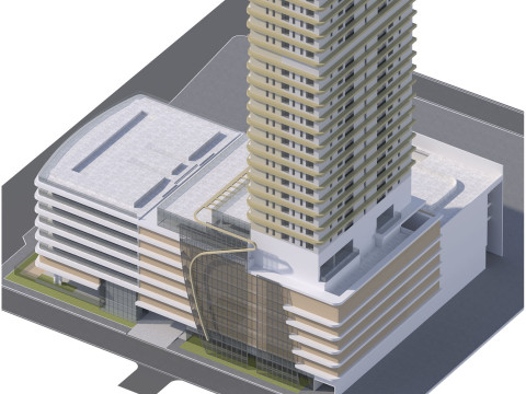 Generic High Rise building for exterior city scene 3D Model