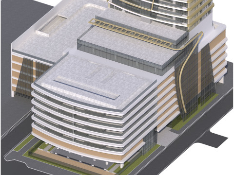 Generic High Rise building for exterior city scene 3D Model