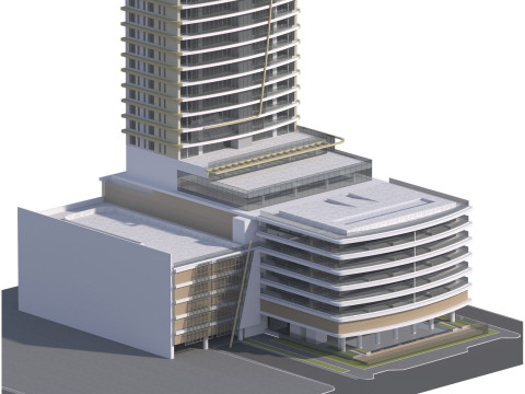 Generic High Rise building for exterior city scene 3D Model