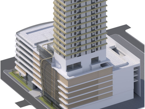 Generic High Rise building for exterior city scene 3D Model