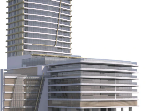 Edificio alto e generico per scene esterne della citt&agrave; Modello 3D