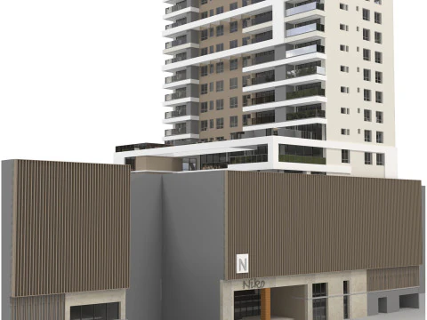 Edificio alto generico per scene esterne Modello 3D