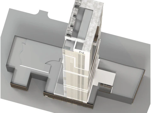 Edificio alto generico per scene esterne Modello 3D