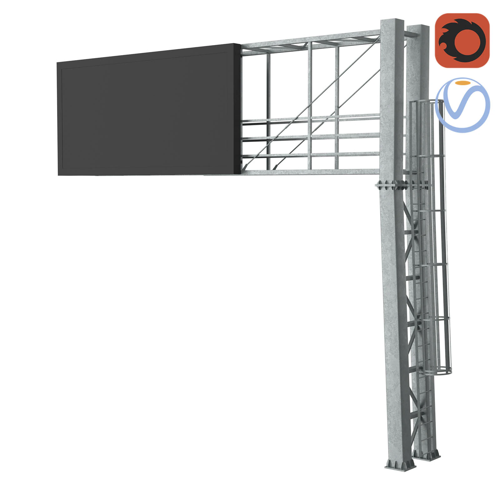 Tabella delle informazioni sui segnali del pannello principale delle infrastrutture stradali Modello 3D .c4d .max .obj .3ds .fbx .stl .blend 