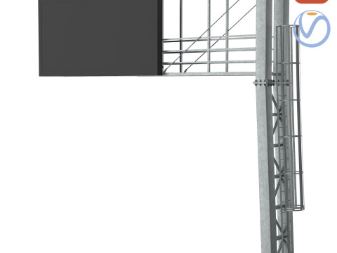 Tabla de información de letreros de panel LED de infraestructura vial Modelo 3D