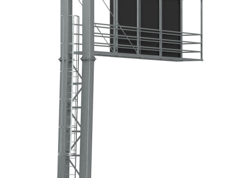 Tabel info tanda panel yang dipimpin infrastruktur jalan Model 3D