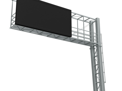 Tabel info tanda panel yang dipimpin infrastruktur jalan Model 3D