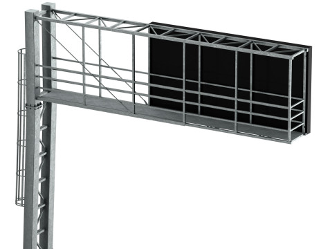 Tabel info tanda panel yang dipimpin infrastruktur jalan Model 3D