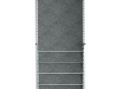Section of metal stairs 04 3D Model