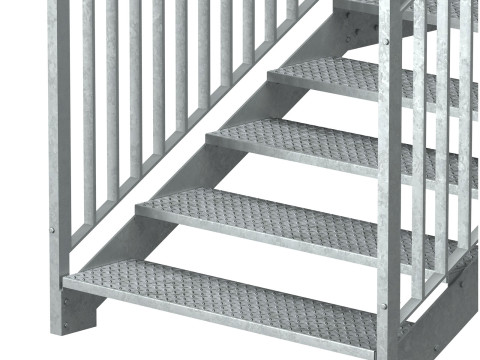 금속계단의 단면 04 3D 모델