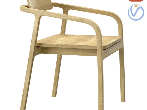 Chaise Vaste Chaise Olmsted Modèle 3D