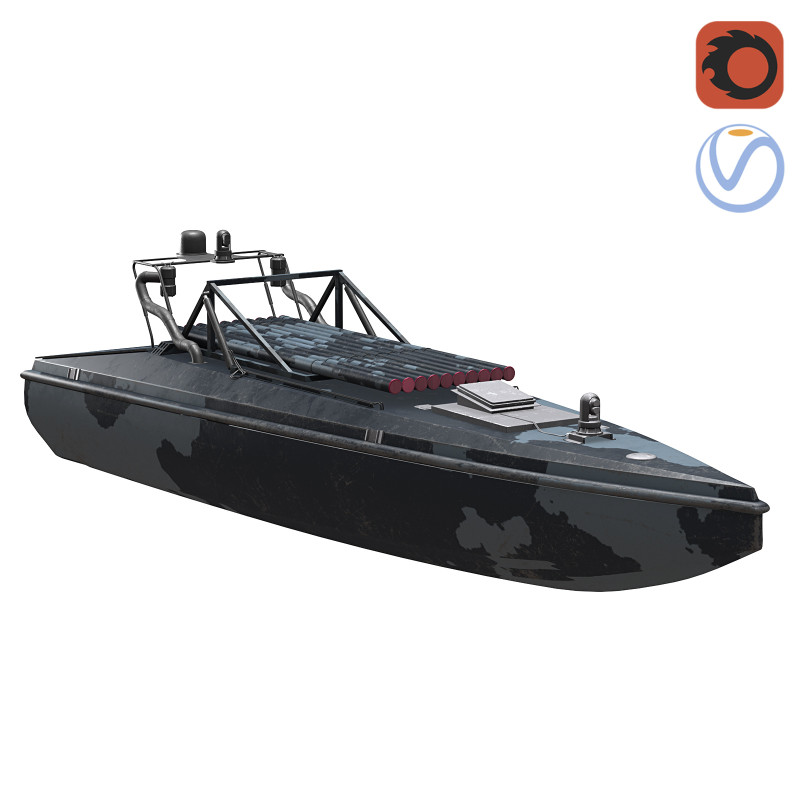 Kendaraan permukaan tak berawak serba guna bayi laut Ukraina Model 3D .c4d .max .obj .3ds .fbx .stl .blend 