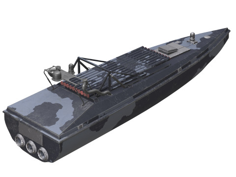 Kendaraan permukaan tak berawak serba guna bayi laut Ukraina Model 3D