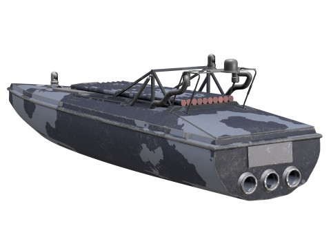 Kendaraan permukaan tak berawak serba guna bayi laut Ukraina Model 3D