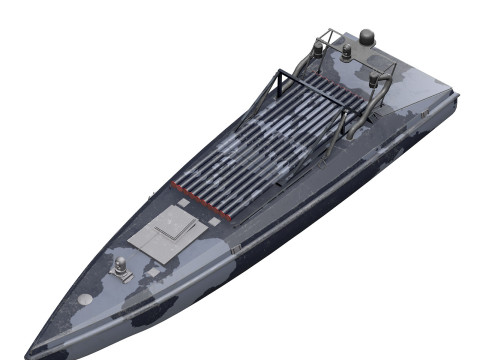 Kendaraan permukaan tak berawak serba guna bayi laut Ukraina Model 3D