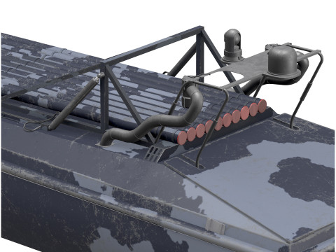 Kendaraan permukaan tak berawak serba guna bayi laut Ukraina Model 3D