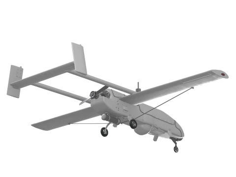 Drone UAV da ricognizione AAI RQ-2 Pioneer Modello 3D