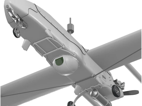 Drone UAV da ricognizione AAI RQ-2 Pioneer Modello 3D