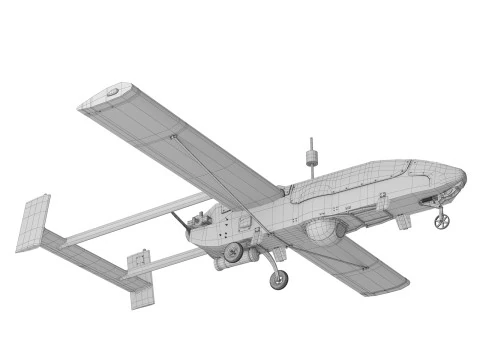 Drone UAV da ricognizione AAI RQ-2 Pioneer Modello 3D