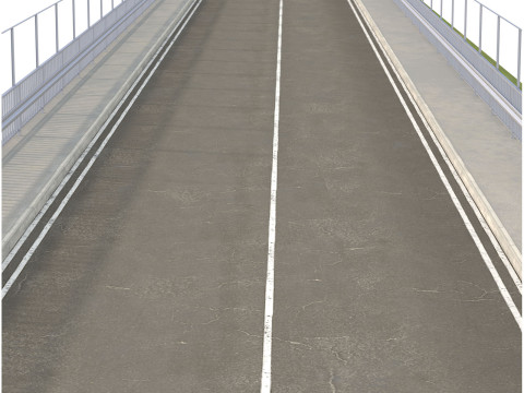 道路の詳細なコンクリート橋 3Dモデル