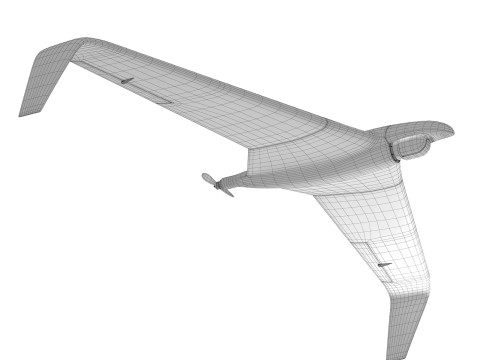 Drone UAV ZALA 421 Model 3D