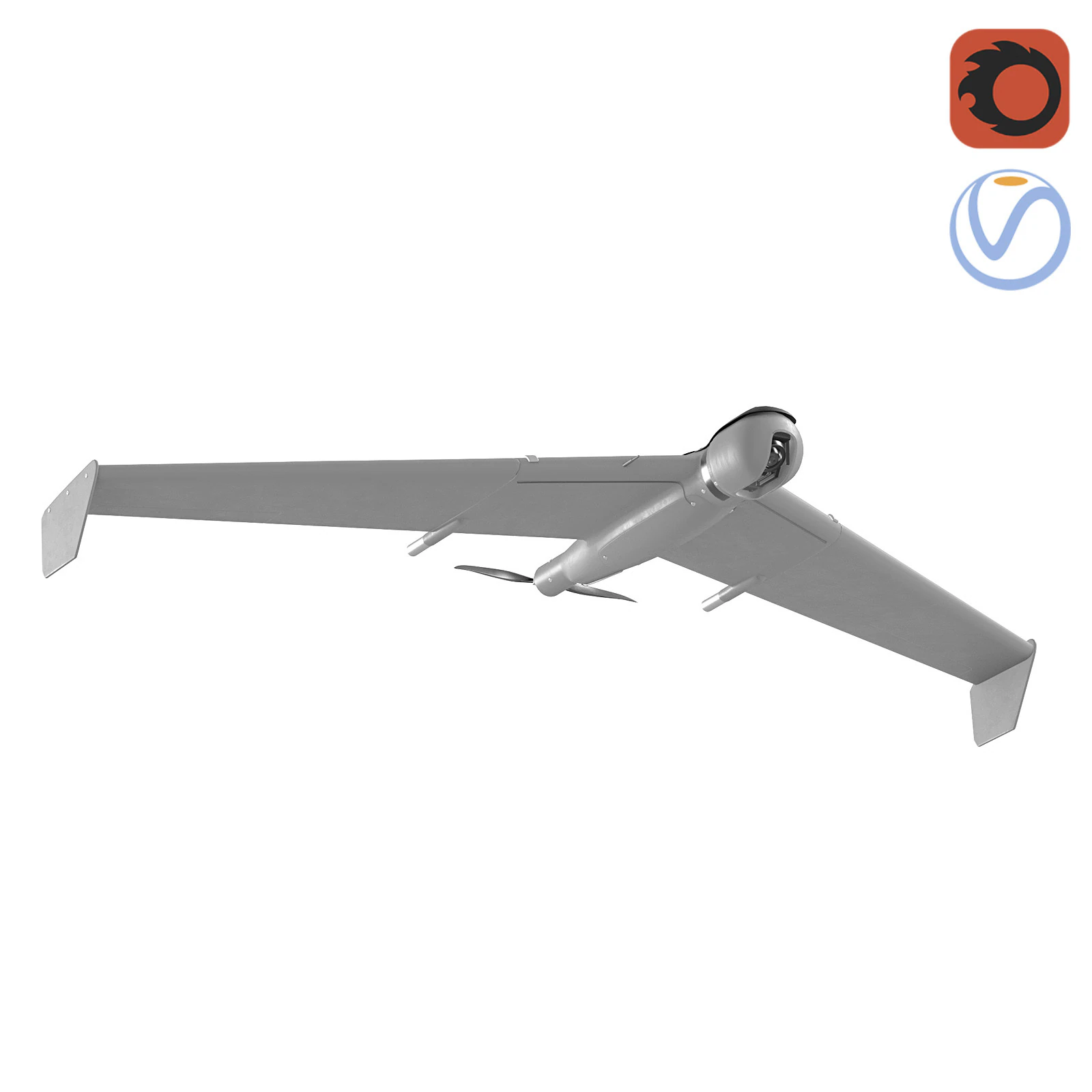 Drone UAV ZALA 421-16 Modello 3D .c4d .max .obj .3ds .fbx .stl .blend 