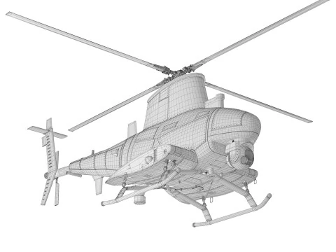 Northrop Grumman MQ-8 Fire Scout drone 3D Model